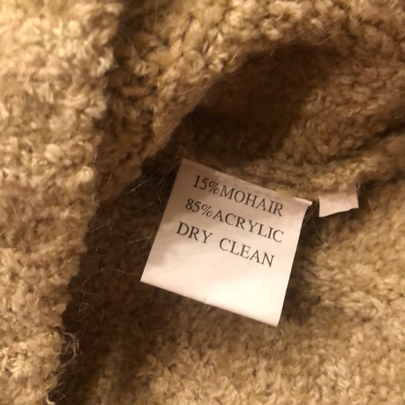 EUC CUBIX MOHAIR BLEND NEUTRAL ARGLE SWEATER - Picture 6 of 6